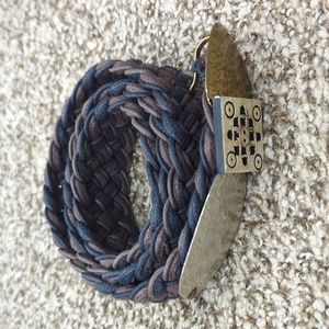 Marjorie Baer San Francisco mixed metal modernist braided belt with buck…